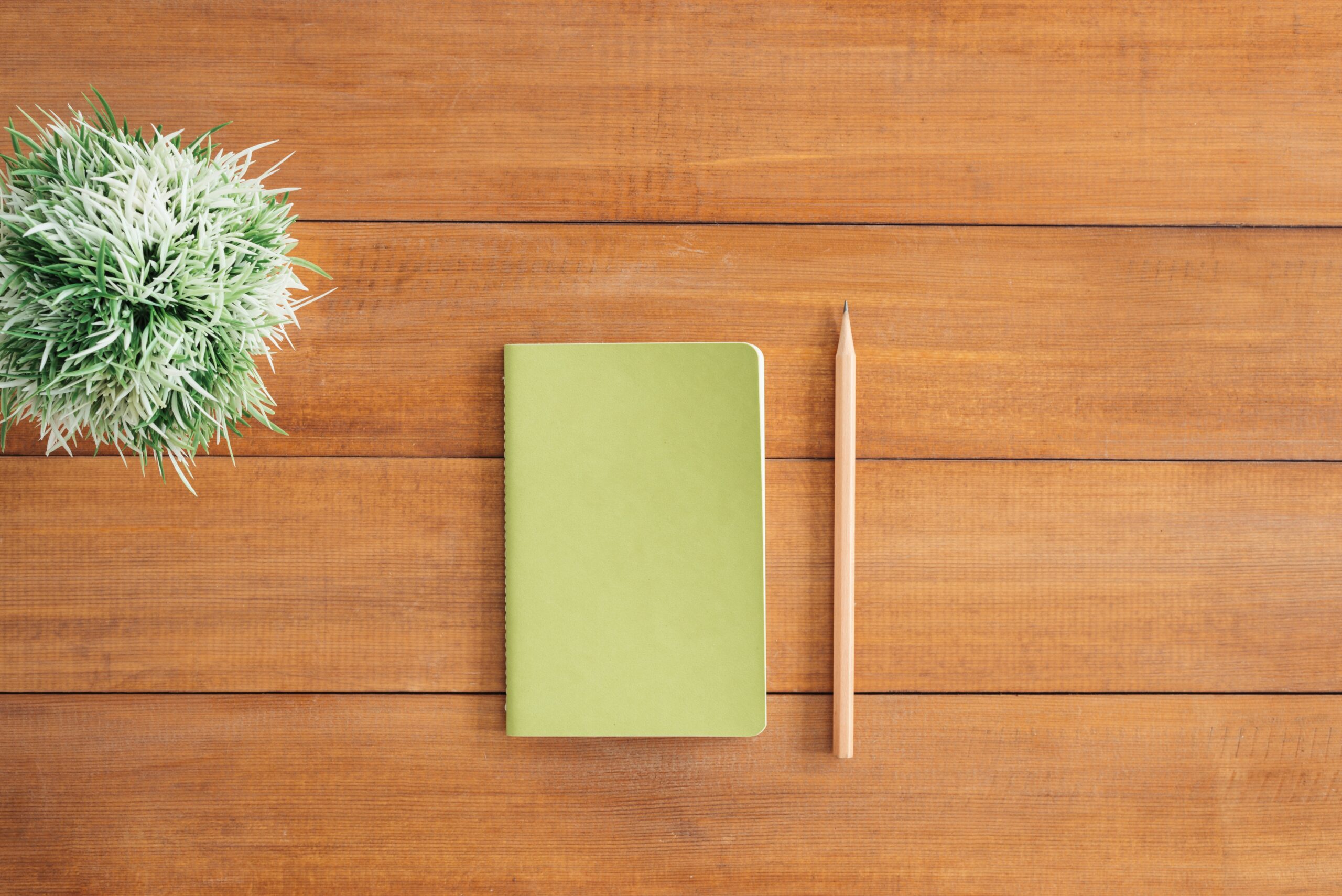 green, notebook