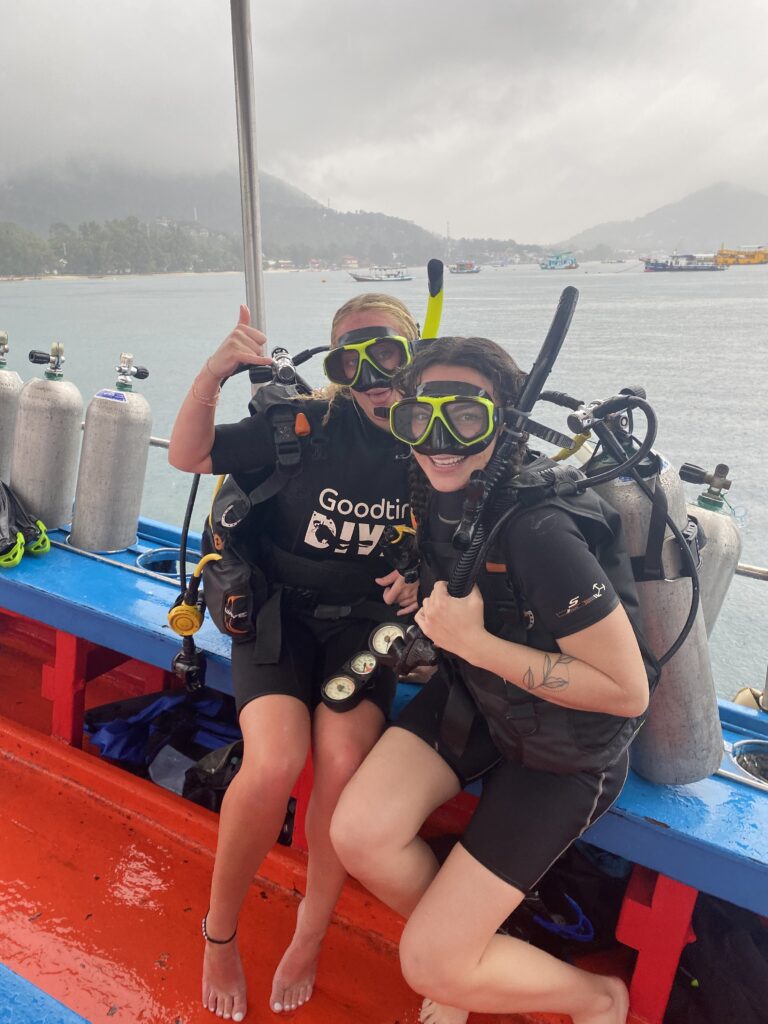 scuba gear, boat